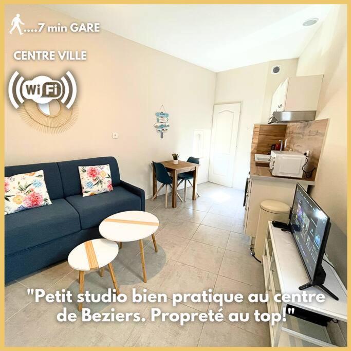 Studio Bien Equipe A 2 Pas De La Gare بزييه المظهر الخارجي الصورة